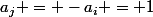 a_j = -a_i = 1