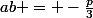 ab = -\frac{p}{3}