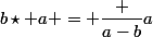 b\star a = \dfrac {a-b}a