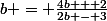 b = \frac{4b + 2}{2b - 3}