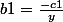 b1=\frac{-c1}{y}