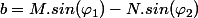 b=M.sin(\varphi_1)-N.sin(\varphi_2)