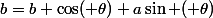 b=b \cos( \theta)+a\sin ( \theta)