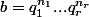 b=q_1^{n_1}...q_r^{n_r}