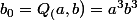 b_0=Q_(a,b)=a^3b^3