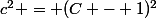 c^2 = (C - 1)^2