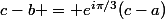 c-b = e^{i\pi/3}(c-a)