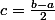 c=\frac{b-a}{2}