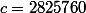 c=2825760