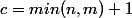 c=min(n,m)+1