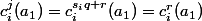 c_i^j(a_1)=c_i^{s_iq+r}(a_1)=c_i^{r}(a_1)