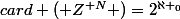 card (\mathbb {Z}^{\mathbb {N}} )=2^{\aleph _0}