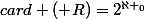 card (\mathcal {R})=2^{\aleph _0}