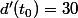 d'(t_0)=30