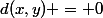 d(x,y) = 0