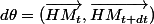 d\theta=(\vec{HM_t},\vec{HM_{t+dt}})