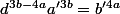 d^{3b-4a}a'^{3b}=b'^{4a}