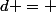 d = \sq