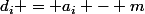 d_{i} = a_{i} - m
