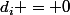 d_i = 0
