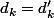 d_k=d'_k