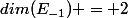 dim(E_{-1}) = 2