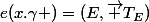 e(x.\gamma )=(E,\overrightarrow {T_E})