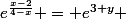 e^\frac{x-2}{4-x} = e^{3+y} 