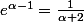 e^{\alpha-1}=\frac{1}{\alpha+2}