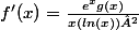 f'(x)=\frac{e^xg(x)}{x(ln(x))²}