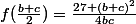 f(\frac{b+c}{2})=\frac{27 (b+c)^2}{4bc}