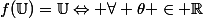 f(\mathbb{U})=\mathbb{U}\Leftrightarrow \forall \theta \in \mathbb{R}; \left | f(e^{i\theta }) \right |=1\Leftrightarrow f(e^{i\theta })\overline{f(e^{i\theta })}=1\Leftrightarrow (ae^{i\theta }+b)\overline{(ae^{i\theta }+b)}=(ce^{i\theta }+d)\overline{(ce^{i\theta }+d)}
