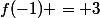 f(-1) = 3