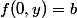 f(0,y)=b