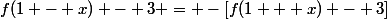 f(1 - x) - 3 = -[f(1 + x) - 3]