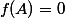 f(A)=0