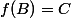 f(B)=C
