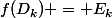 f(D_k) = E_k