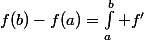 f(b)-f(a)=\int_a^b f'