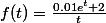 f(t)=\frac{0.01e^{t}+2}{t}