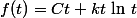f(t)=Ct+kt\,\ln\,t