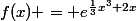 f(x) = e^{\frac{1}{3}x^{3}+2x}
