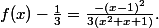 f(x)-\frac{1}{3}=\frac{-(x-1)^2}{3(x^2+x+1)}.