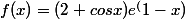 f(x)=(2+cosx)e^(1-x)