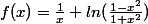 f(x)=\frac{1}{x} ln(\frac{1-x^2}{1+x^2})