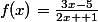 f(x)=\frac{3x-5}{2x +1}