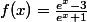 f(x)=\frac{e^{x}-3}{e^{x}+1}