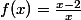 f(x)=\frac{x-2}{x}