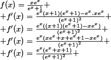 F X Xe X E X 1 Etude Limites Derivee Etc Exercice De Mathematiques De Terminale 458853