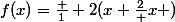 f(x)=\frac 1 2(x+\frac2 x )